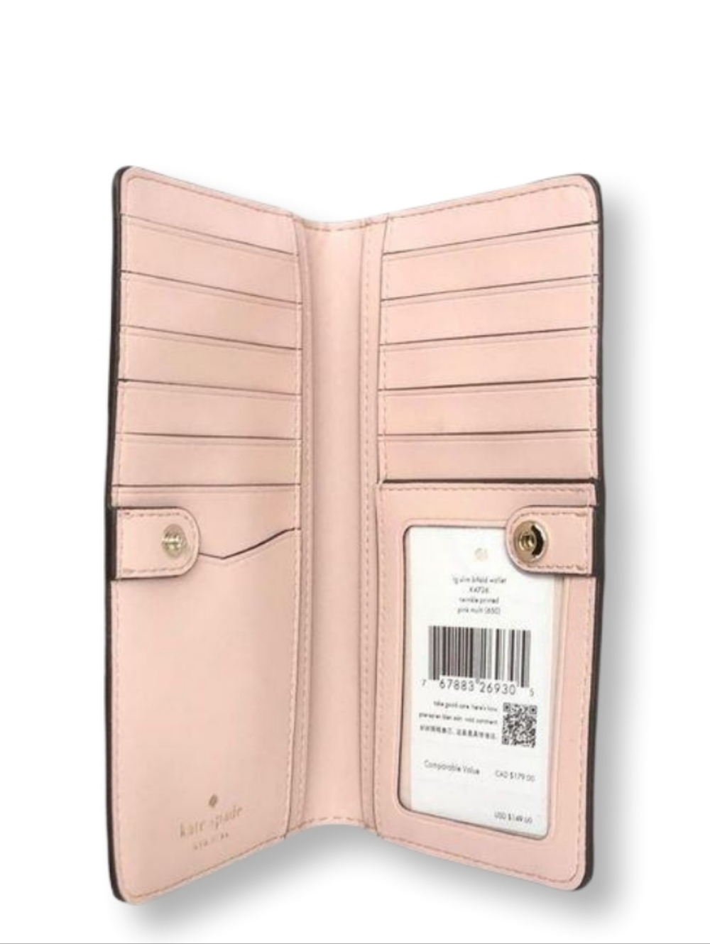 kate spade pale pink star-print kids wallet - Picture 3 of 10